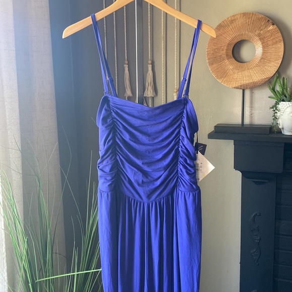 Ava & ViV purplish blue jumper with pockets adjustable straps - Picture 2 of 16